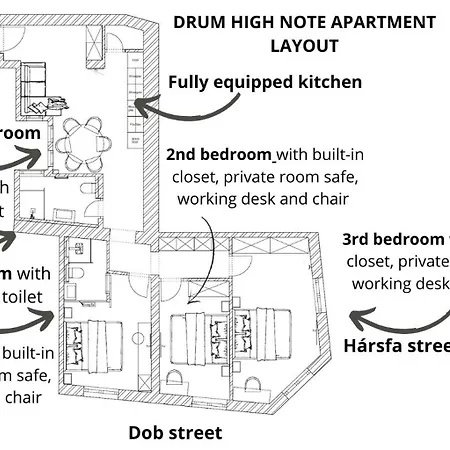 Appartement Cozy&comfy Drum 3 Bedrooms And Ac Boedapest